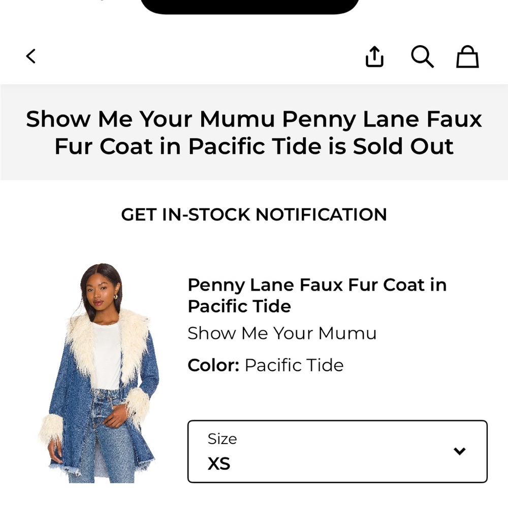 Show Me Your MuMu Pacific Tide Penny Lane Faux Fur Coat